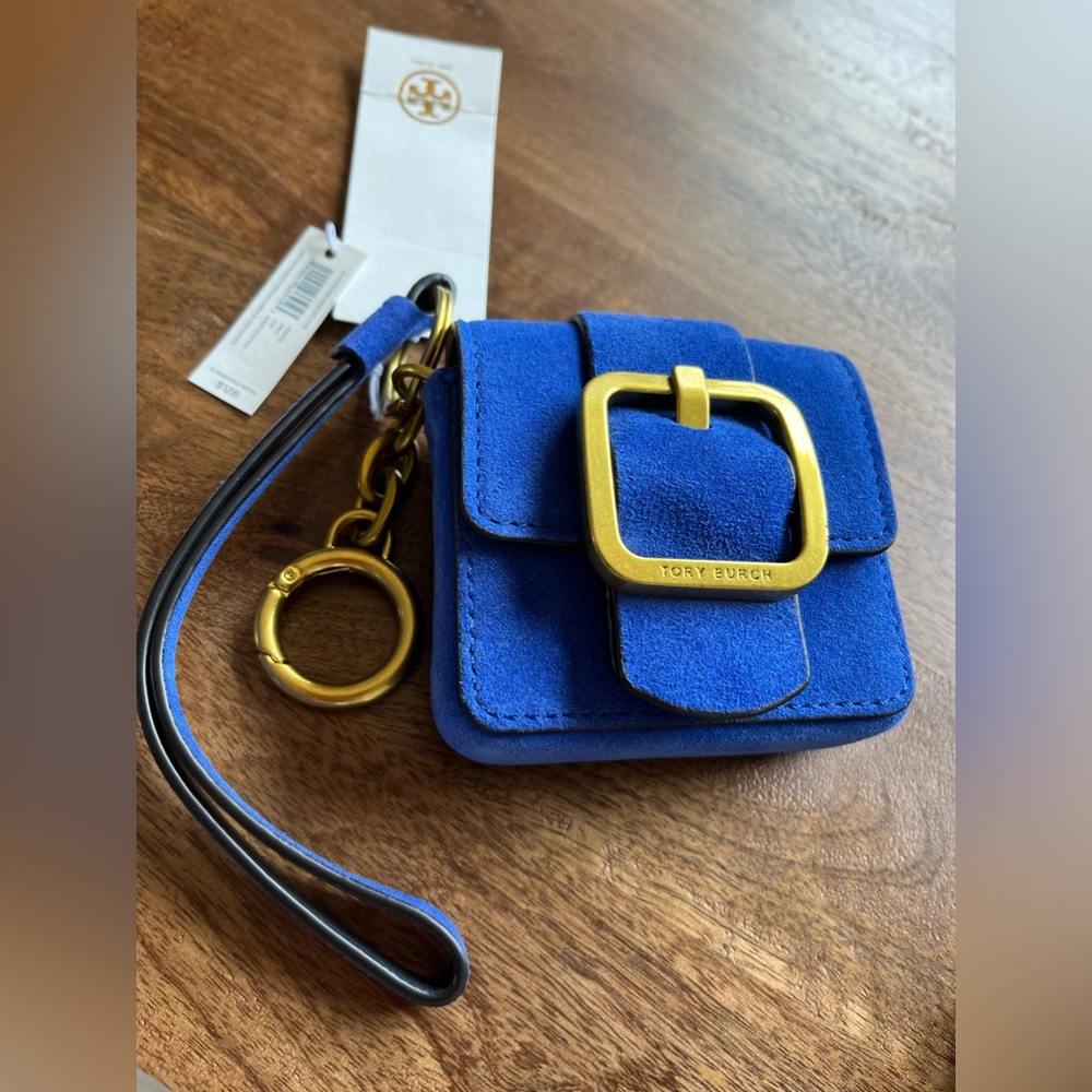 Tory Burch airpot case and keychain. Can be used for change as well. BRAND NEW